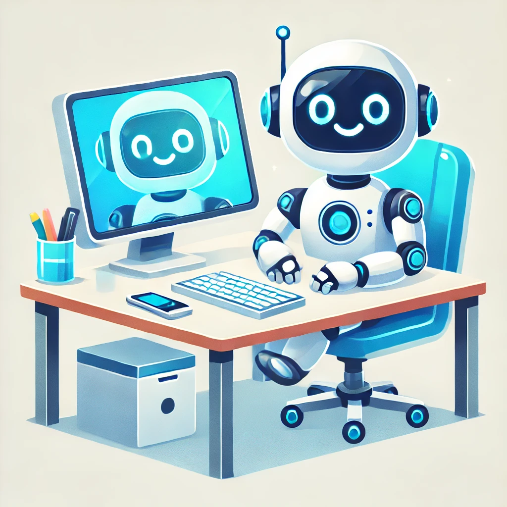 En glad robot